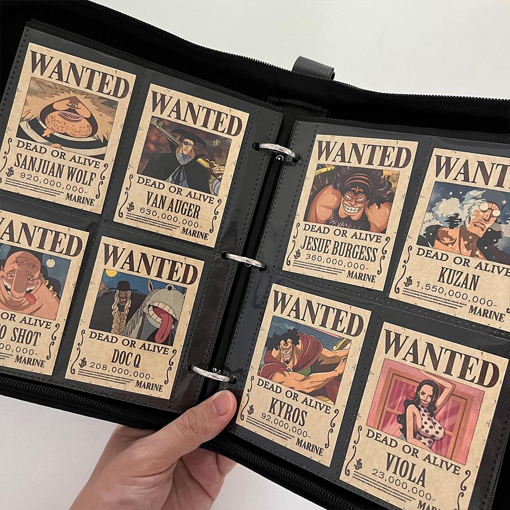 224 шт. Карточки-держатели с постерами Wanted из One Piece Коллекционный набор Блокнот-коллекция Содержит 224 уникальные карточки Игрушки Подарки