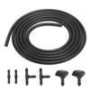 ACROPIX Front Windshield Washer Nozzle Windshield Washer Hose with 4 Connectors 2M Volvo Compatible with S40 Black 7pcs
