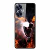For Realme C55 4G Global Case Tempered Glass Back Cover Hard Case For Realme C 55 5 5 Bumper Shockproof Funda Animal Lion Coque