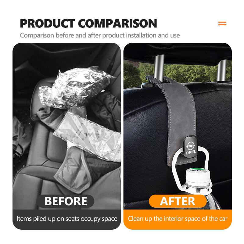 Car Seat Headrest Hook Universal Hidden Suede Seat Back Hanger For Opel ADAM ASTRA J K CORSA E INSIGNIA MOKKA VIVA Meriva