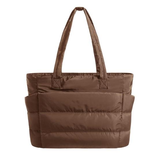 Женская сумка через плечо, стеганая сумка-тоут, большая вместимость, легкая, водонепроницаемая, с несколькими карманами, сумка для ноутбука, для работы, путешествий, спортзала