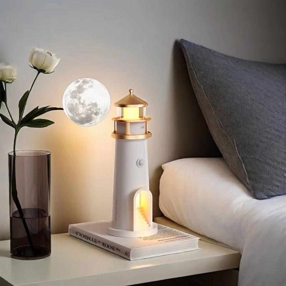 Delicate Light Patterns Moon Night Light Soft Ambient Light Bedside Decor Study