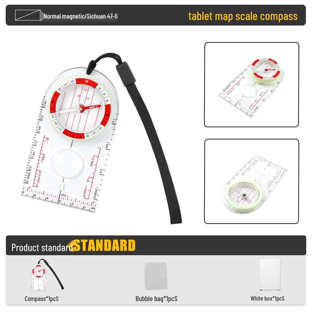 Introducing the IJ47-2 Thumb Compass: Professional-Grade Map Scale Compass for Outdoor and Teaching Use.