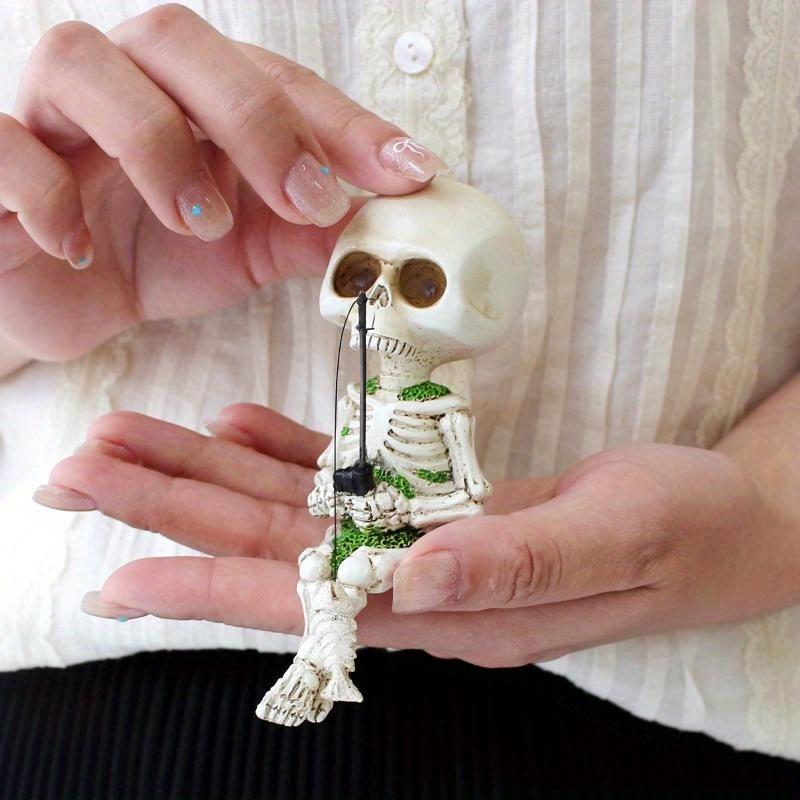 Halloween Fishing Skeleton Sitting Ghost Head Horror Atmosphere Ghost Festival Home Furnishings Indoor and Outdoor
