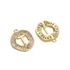 Copper Zirconium Inlaid 26 Letter Pendant For DIY Jewelry Making Craft Accessories