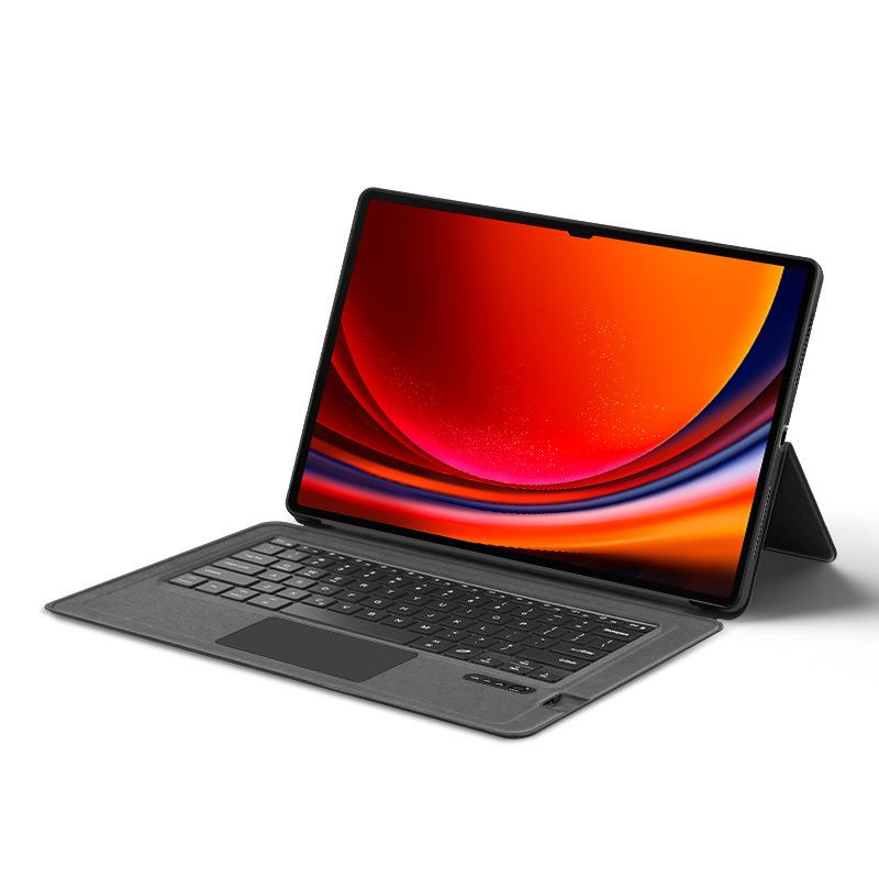 Подходит для Samsung Galaxy TabS9 + защитная пленка для планшета S9 11-дюймовая сенсорная клавиатура Ultra Bluetooth, кожаный чехол