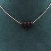 Stones and Minerals. Necklace 2 Matte Black Onyx Beads 8 Mm. Stainless Steel Chain Necklace Women Men. Customizable Size.