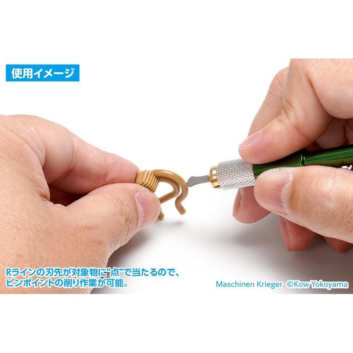 Набор мини-скребков Wave Hobby Tools HG (3 скребка + Зеленая ручка) Для пластиковых моделей HT-690