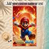 Beach TowelSuper Mario Custom Name Text Personalized Soft Towel for Beach Pool Indoor Home Decor Gift