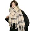Autumn and winter fashion wear scarf casual fashion versatile plaid printing Korean version cold and warm neck protection personalized scarf