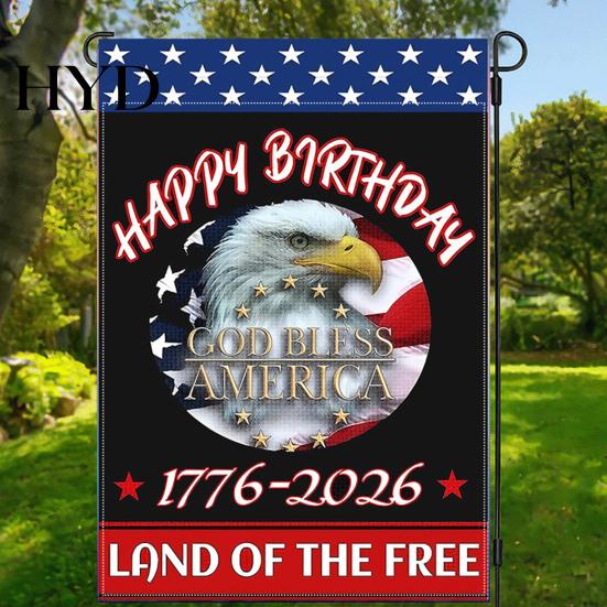 Porch Patriotic Flag 250th Anniversary America Garden 250 Years of Freedom Banner 4th July Yard Sign for Independence Day Memorial Gift American