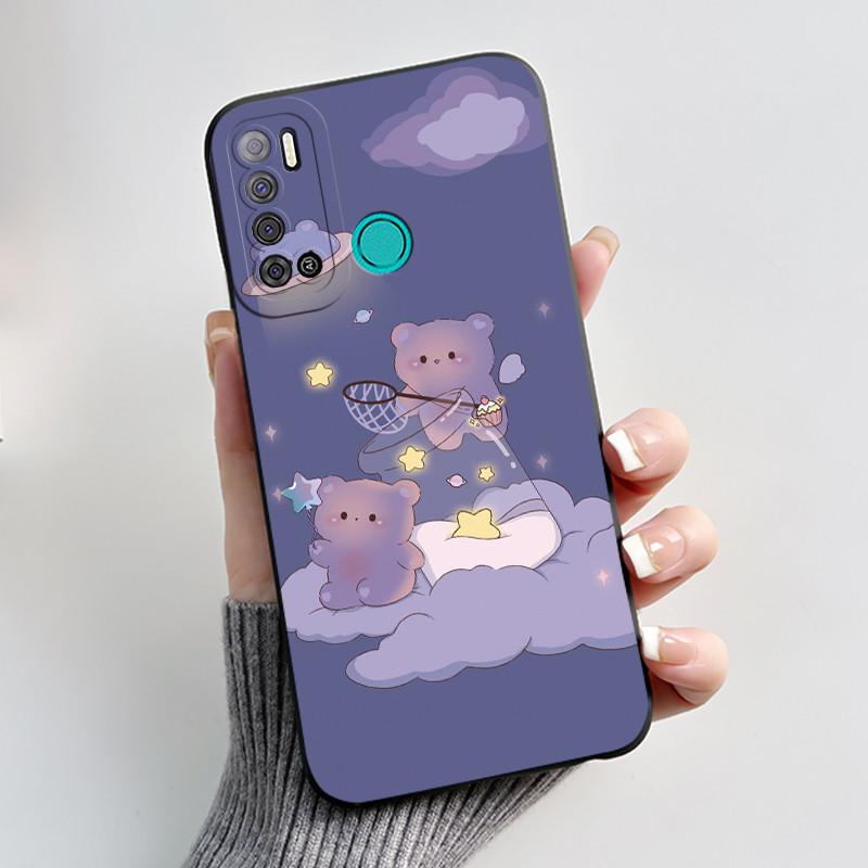 Для Tecno Pouvoir 4 Pro LC8 Чехол Эстетичный Милый Кот Ударопрочный Силиконовый Мягкий ТПУ Чехол Для Tecno Pouvoir 4 Чехол LC7 Оболочка Funda