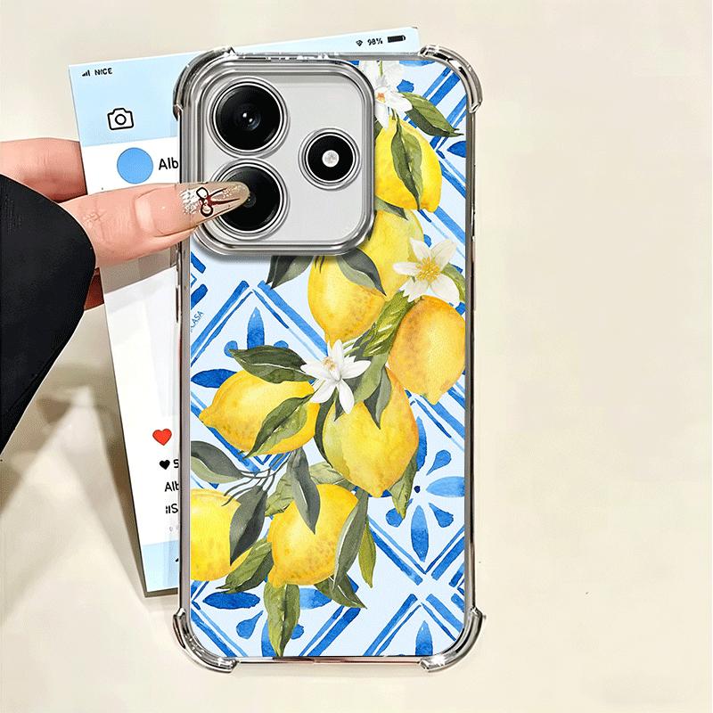 Летние Фрукты Лимон Мягкий Чехол Для Телефона Для Xiaomi Poco X7 X8 Pro Max X6 X5 X3 F8 Ultra F7 M8 M7 M5S Redmi 15C 15A 15 14C 13C 12C 13