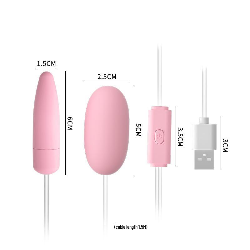 USB Двойной Вибратор и Сосущий Язык Игрушка для Взрослых - Lailuo Флиртующее Яйцо Стиль ABCDE