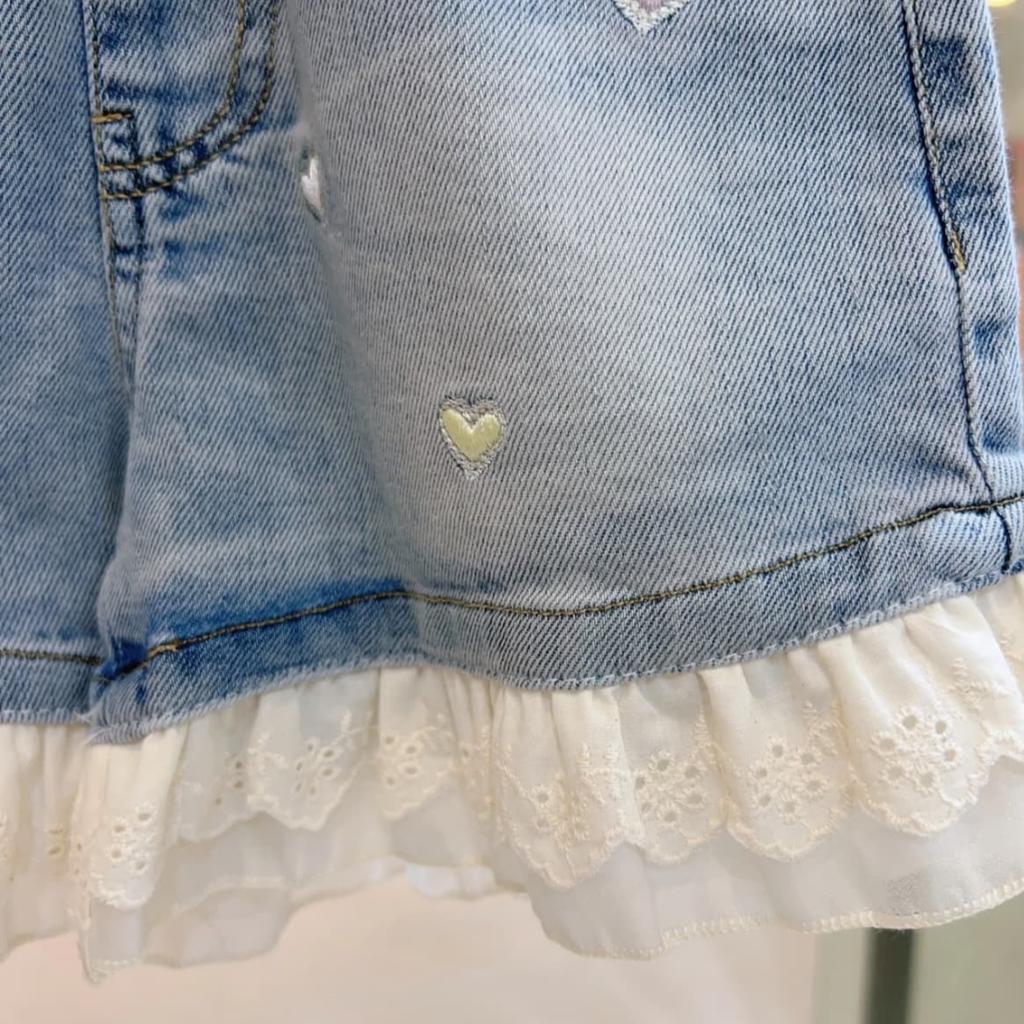 Mamimaka 2026 Summer New Product Girls' Fashion Denim Shorts