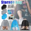 Travel Shoe Bags Large Shoe Storage Bag Portable Drawstring With Clear Window
