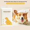 Po&Co 6Pcs/Pack Pet Disposable Cleaning Massage Gloves Antibacterial No-wash Gloves for Cats Dogs Dry Cleaning Gloves Wipes