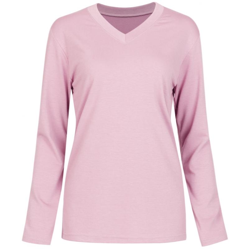 Shop Women SofT V Neck Inner Long sleeVe T shirT Lime Dai Wsh 1111