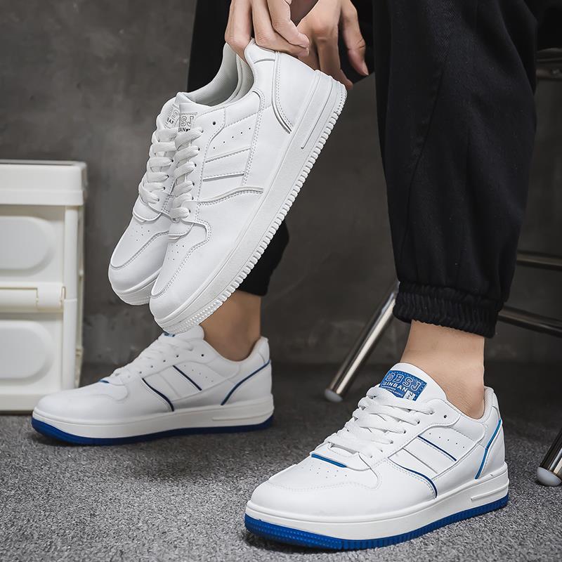 Мужские кроссовки, повседневная спортивная обувь для мужчин, легкая дышащая обувь из искусственной кожи, мужские белые теннисные туфли на плоской подошве, Zapatillas Hombre