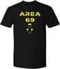 Area 69 Down Arrow Black T-shirt