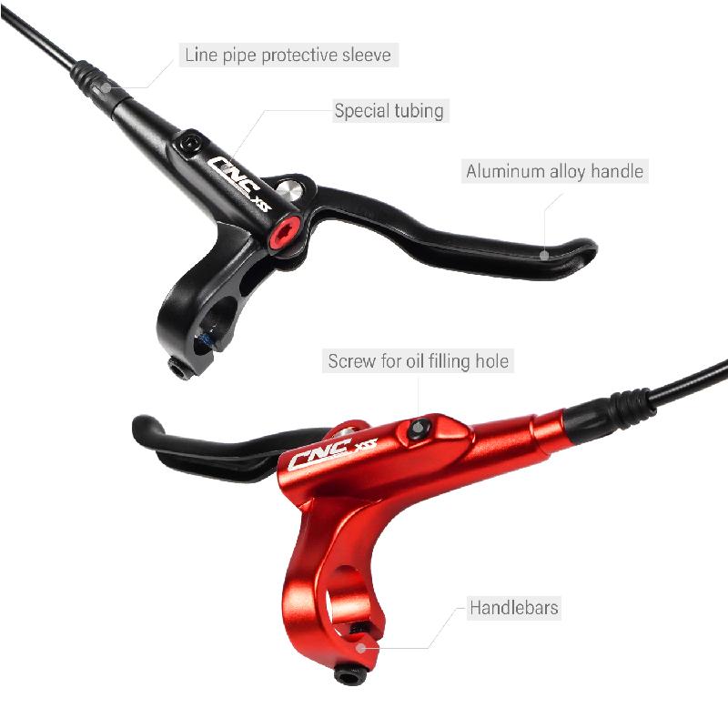 CNC XXS Bike Hydraulic Disc Brake, Mountain Bicycle Oil Pressure Caliper & Levers, Hose Length 750mm MTB Left Hand Front Brake