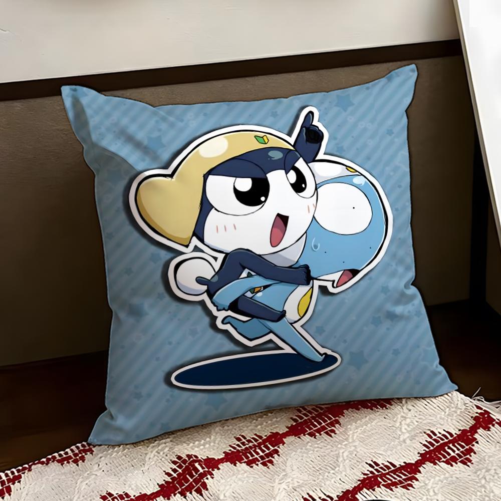KKeroro GGunsou Frog Cushion Cover Reversible Soft Durable Pillow Cover Home Car MultiScene Use for Daily Comfort