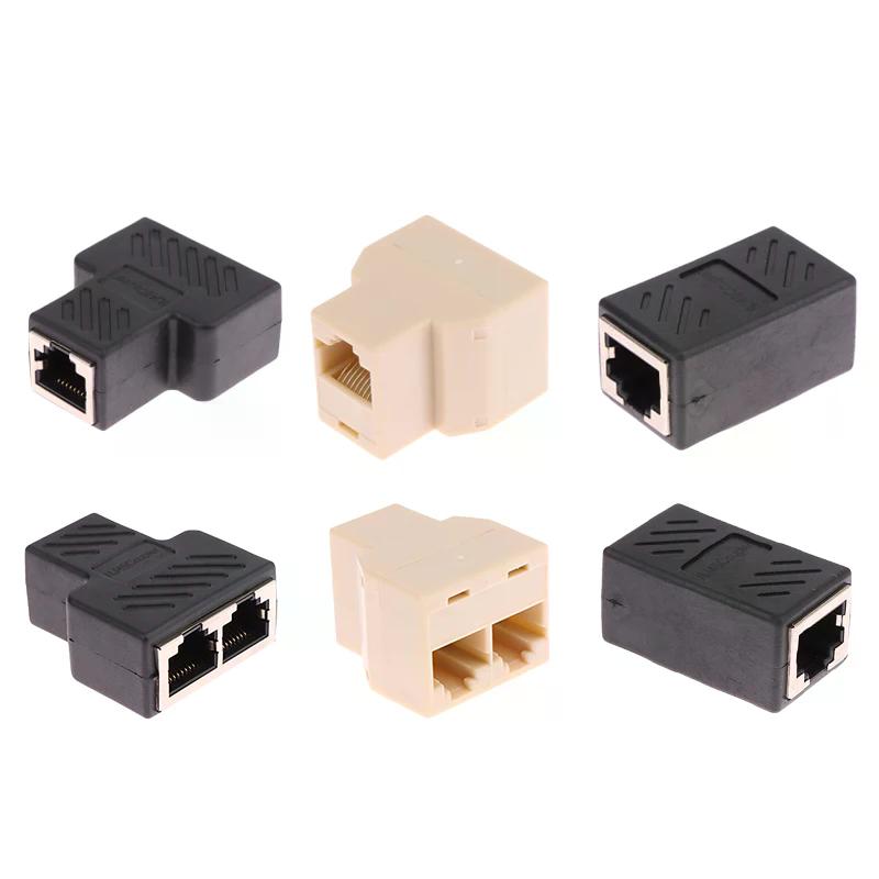 Разветвитель Сетевого Кабеля Ethernet RJ45 8-контактный 1 в 2, Соединитель-разветвитель, Удлинитель-адаптер разъема RJ45 Cat5/Cat6