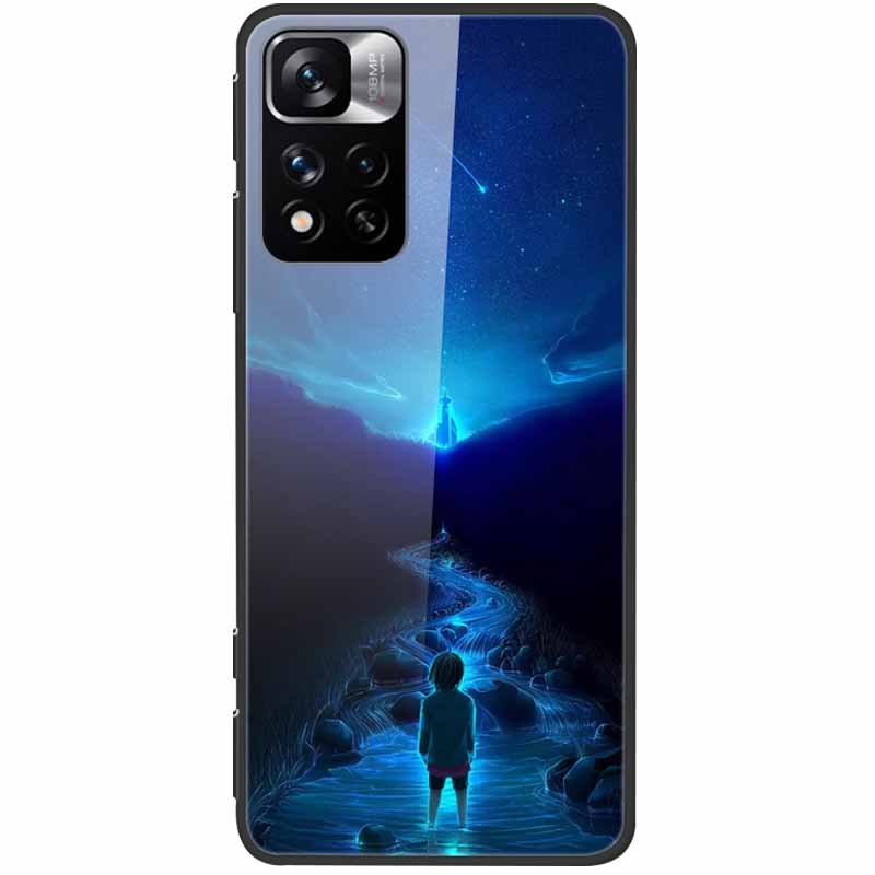 Tempered Glass Case For Xiaomi Redmi Note 11 Pro+ 5G Cover Hard Protective Funda for Redmi Note 11 Pro Plus 5G Soft Bumper 6.67