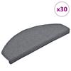 Коврики для ступеней 30 шт. 65 x 24 x 4 см Светло-серый и синий Полукруглые Большие