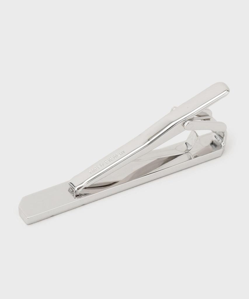 Takeo Kikuchi Tie Auspicious Tie Bar Yagasuri Pattern Laser Contrast Silver 00 Clip, - Plating, 07004803, Men's, (006)