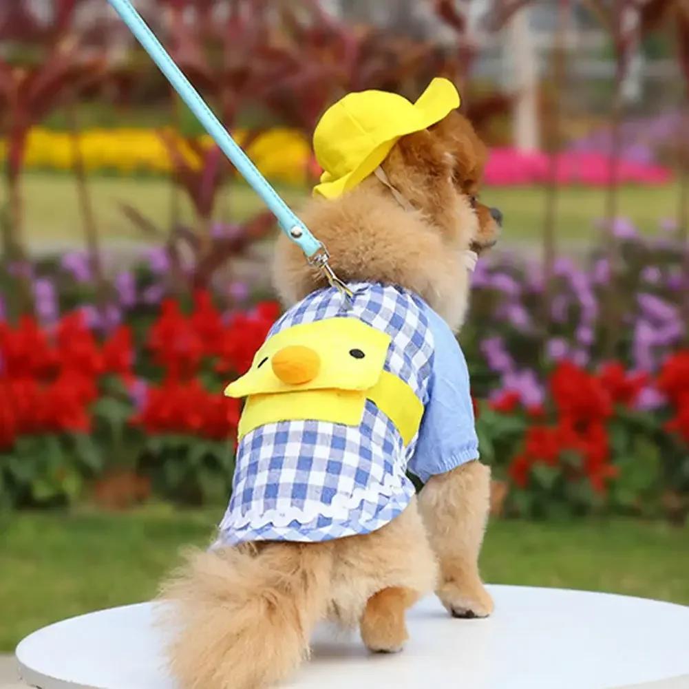 Dog Clothes Little Yellow Duck Kindergarten Pet Suit Teddy Transforming Dress Up Accessories Pet Supplies Cat Two-legged Apparel