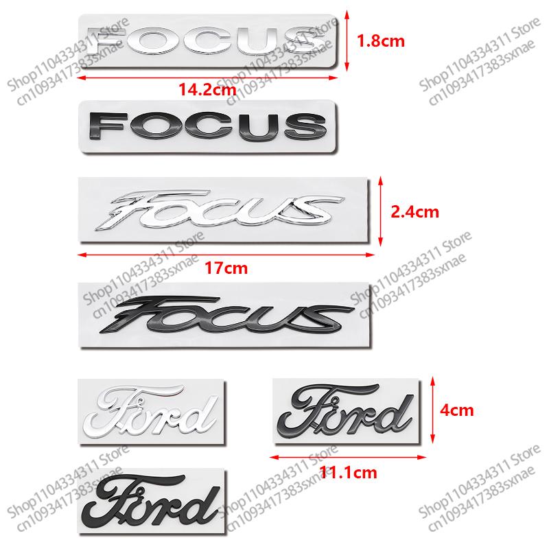 AJH1 1Pc 3D ABS Letter Rear Trunk Badge Emblem Replacement For Ford Focus MK3 MK4 MK6 MK7 Auto Tuning Exterior Styling Accessory