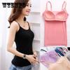 Fashion Lady Sexy and Comfortable Vest Without Rims with Chest Pad Sports Home Camisole