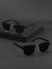 2PCS Fashion Square Plastic&Metal Frame Women Sunglasses For Men Daily Life Black Shades Eyewear Accessories.