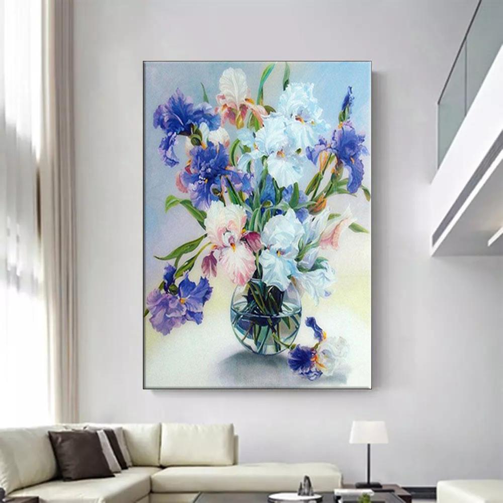 5D Diy Алмазная картина Цветочная композиция Вышивка Мозаика Художественная картина Стразы Декор Подарок