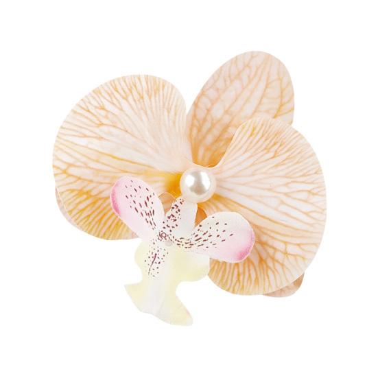 Artificial Moth Orchids Hair Clip Bohemia Hawaiian Faux Pearl Simulated Flower Duckbilled Clamp Hairpin Hair Barrette Women Hair Accessories Headwear