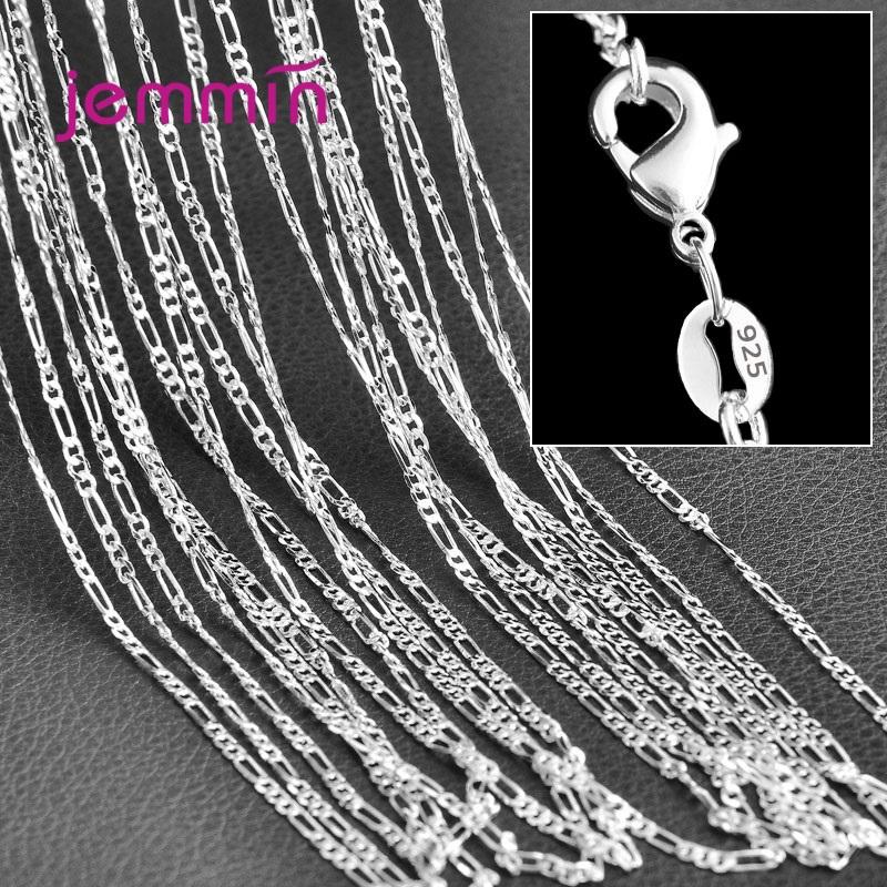 5 PCS/Lot Genuine 925 Silver Necklace Chain For Women Wedding Accessory High Quality Fine Mulitple Models Option