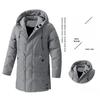 Mid-length Padded Coat Men's Winter Over Knee Thick Windproof Warm Bread Coat Loose Padded Jacket Large Size Padded Coat