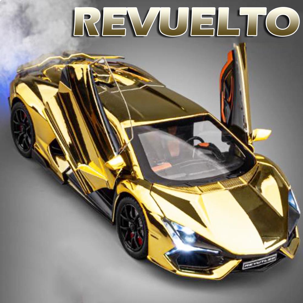 1:Масштаб 24 REVUELTO Миниатюрная Модель Игрушечные Спортивные Автомобили Сплав Литье Под Давлением Суперкары Звук Свет Двери Открываются Инерционный Для Детей Подарки Симуляция Игрушка