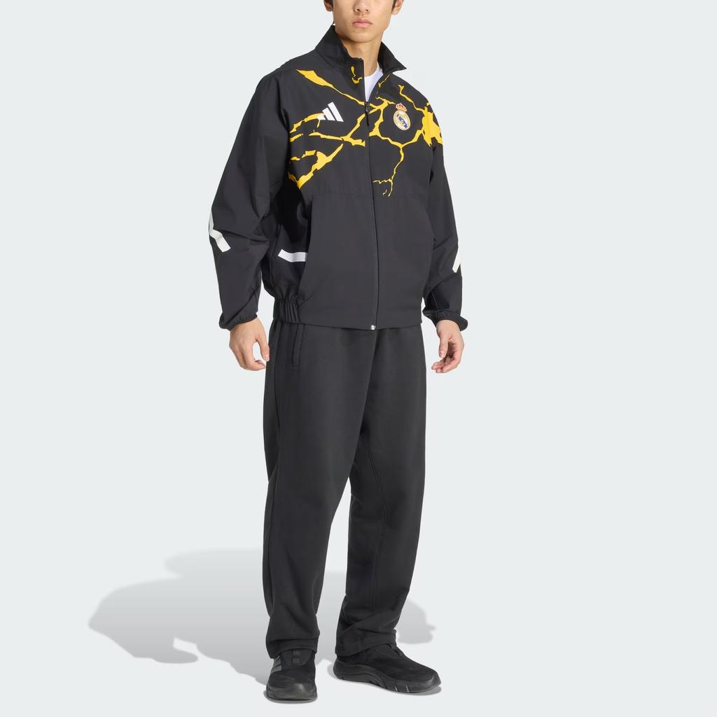 adidas Реал Мадрид Мстители Z.N.E. Anthem Street Износостойкая куртка свободного кроя с воротником-стойкой на молнии с длинным рукавом Мужские куртки JZ9150