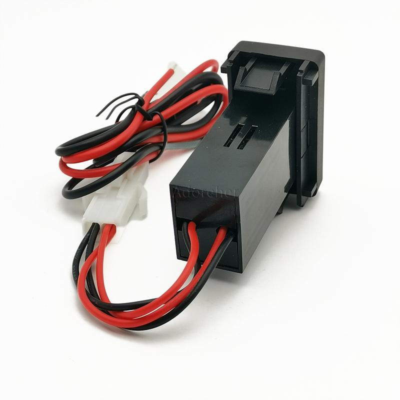 1 шт. Подходит для VW Transport T4 Автомобильное двойное USB-гнездо Зарядное устройство Синяя подсветка Двойной USB-порт Адаптер для зарядки питания