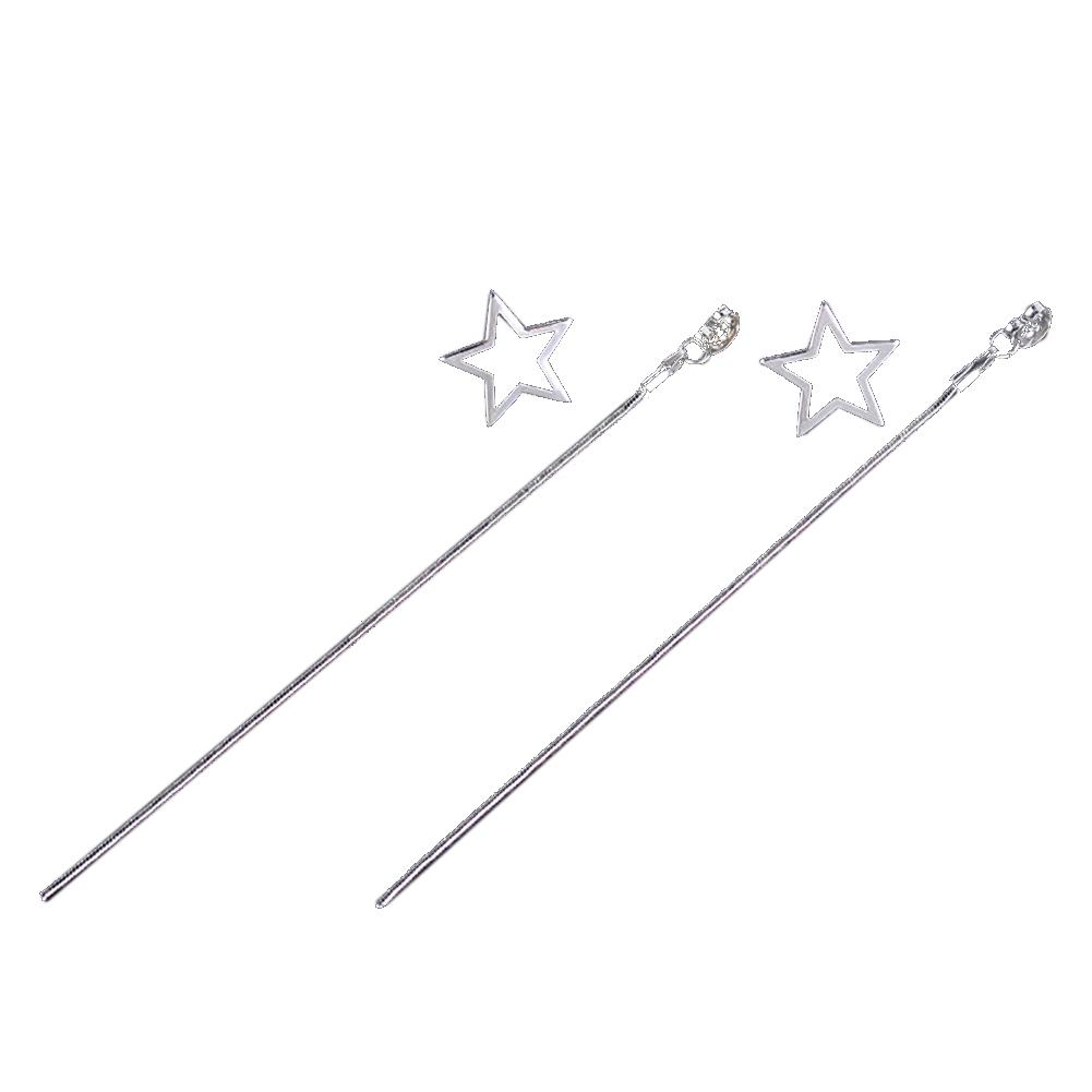 Серьги Bluelans, висячие линейные милые серьги с пятиконечной звездой, длинные кольца для девочек, ювелирные изделия