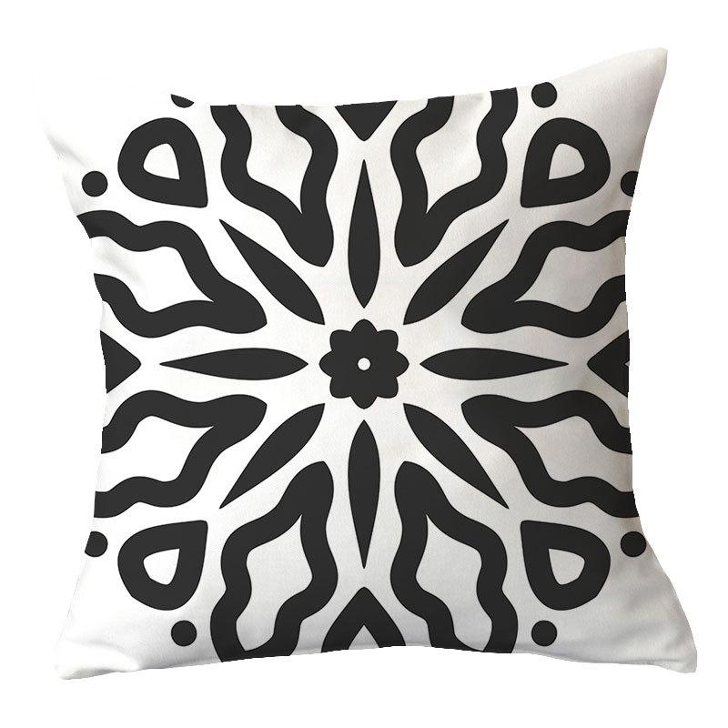 Simple New Square Geometric Plush Pillowcase Home Fabric Sofa Pillow Cushion Cover