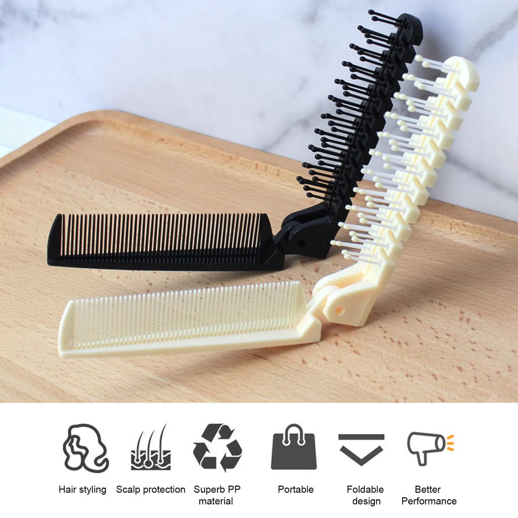 Складная щетка для волос, складная карманная расческа, портативный инструмент для путешествий, инструмент для укладки волос