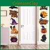 Halloween Festive Door Decoration With Bat Pumpkin Door Hanging Scene For