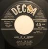 7inch Record BING CROSBY, THE JUD CONLON RHYTHMA - Keep It A Secret / Sleigh Bell Sere 928511 Decca 1952 US Pop Used