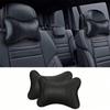 Car Neck Pillows Both Side Pu Leather 1pcs Pack Headrest For Head Pain Relief Filled Fiber Universal Car Pillow