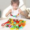 Children's Early Education Puzzle Toys With Beads Large Beads String Beads And Building