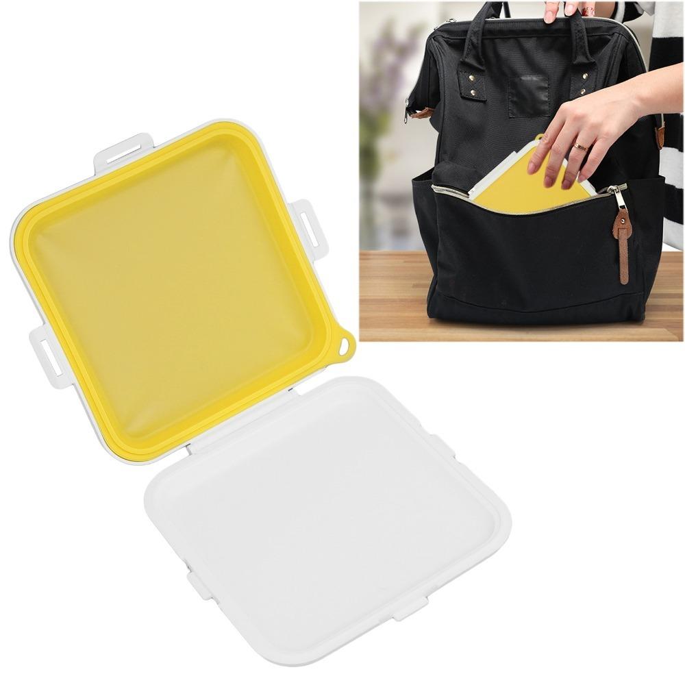 PP Silicone Material Sandwich Storage Box 3 Side Clips Sandwich Holder Sandwich Container  For Work