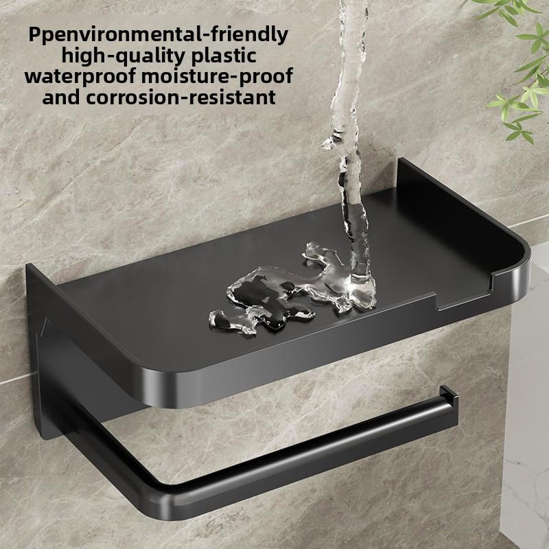 Настенный держатель для туалетной бумаги Современный двухслойный органайзер для рулонов бумаги для домашнего использования